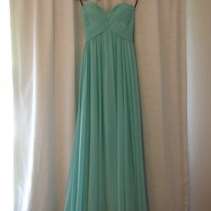 Formal gown/ Bridesmaids dress seafoam/mint color